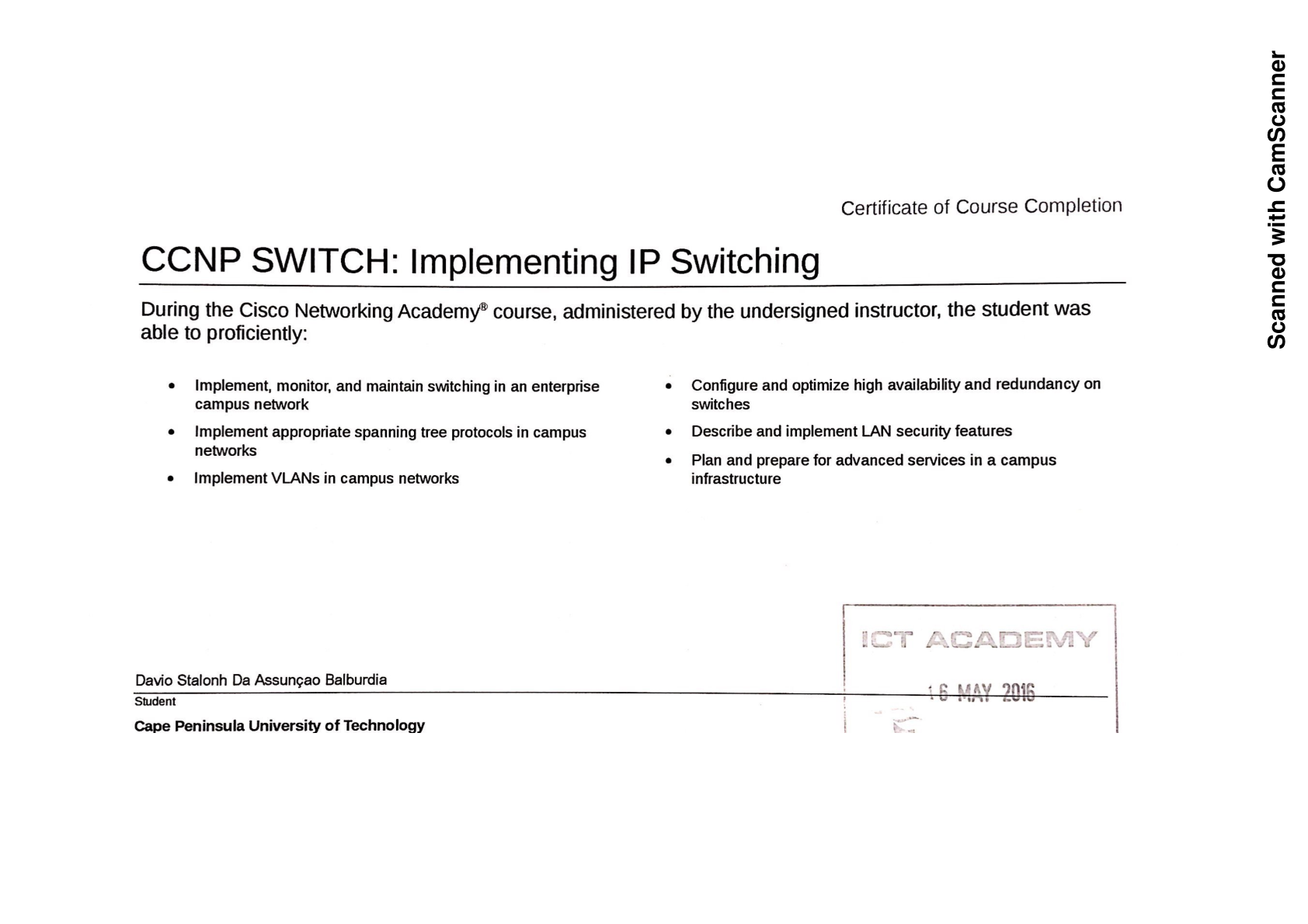 CCNP SWITCH
